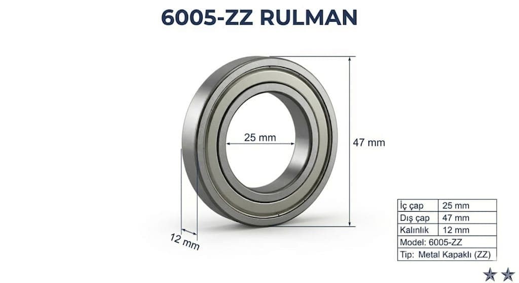 6005 ZZ C3 ARASHI RULMAN